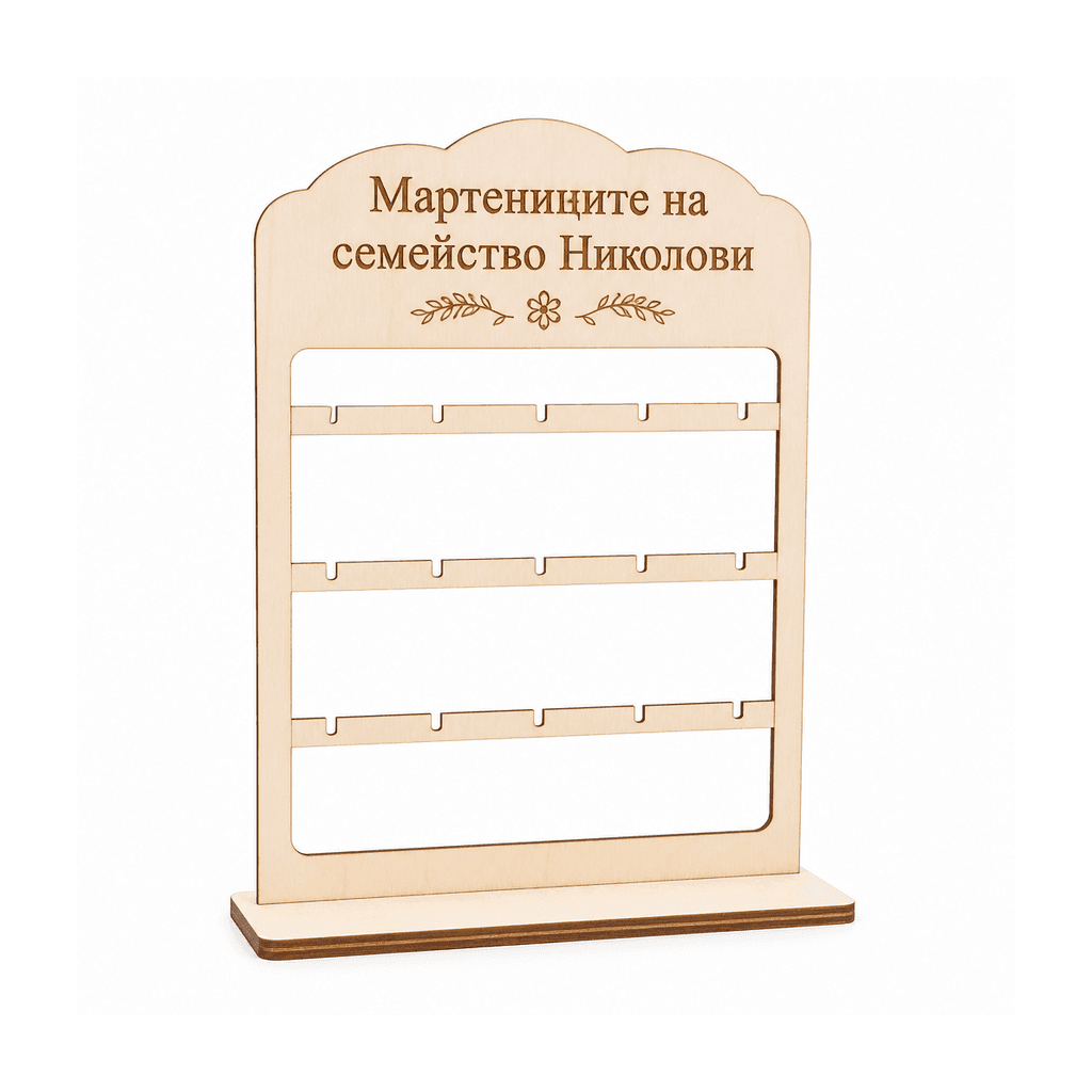 Стойка за мартеници с имена